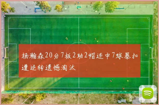杨瀚森20分7板2助2帽连中7球暴扣遭逆转遗憾淘汰